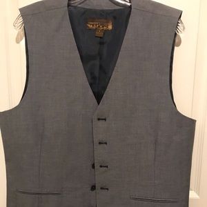 Pronto Uomo Dress Vest, Size Large, Grey